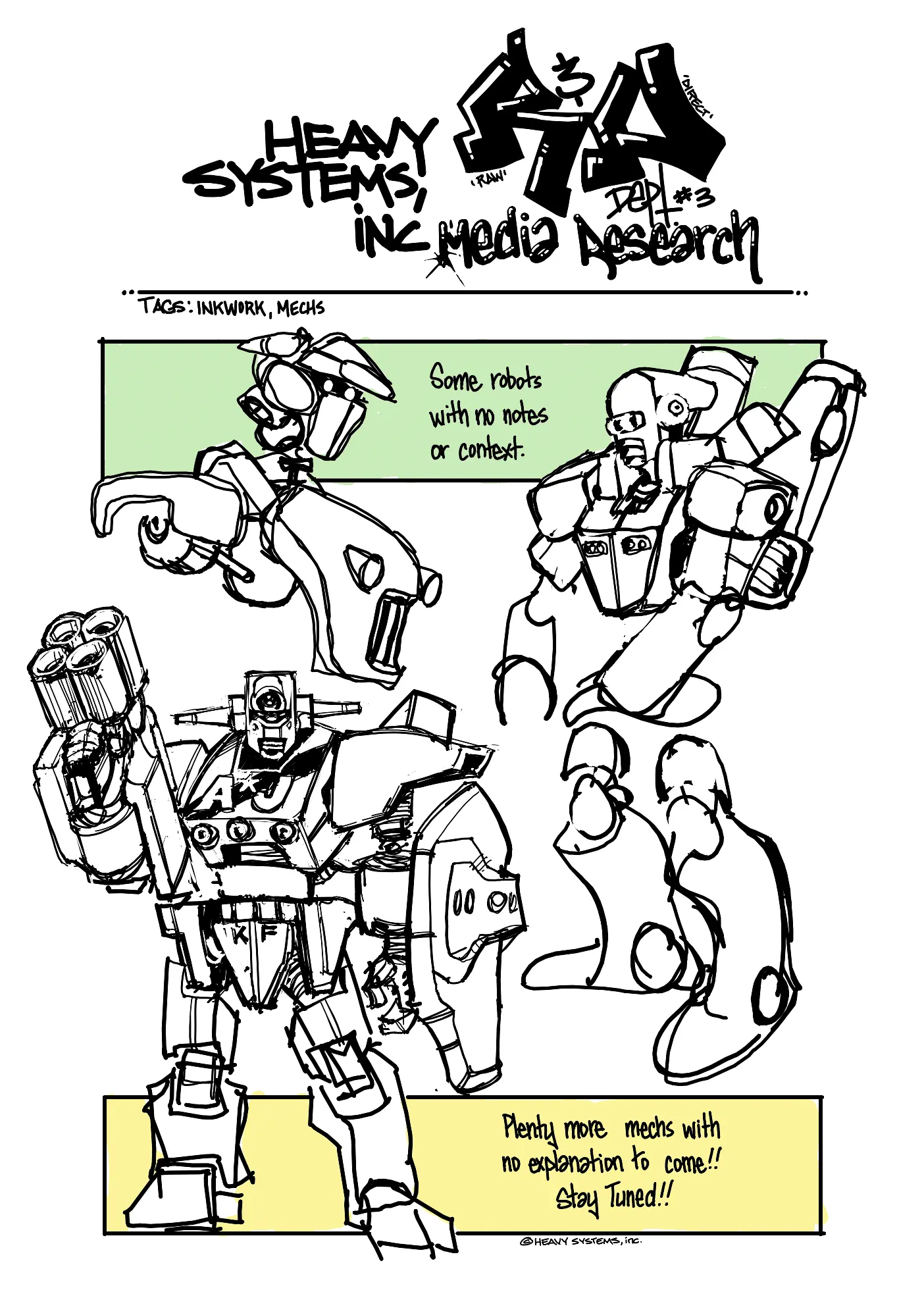 Robobobobobobobobobos, handwritten page 1