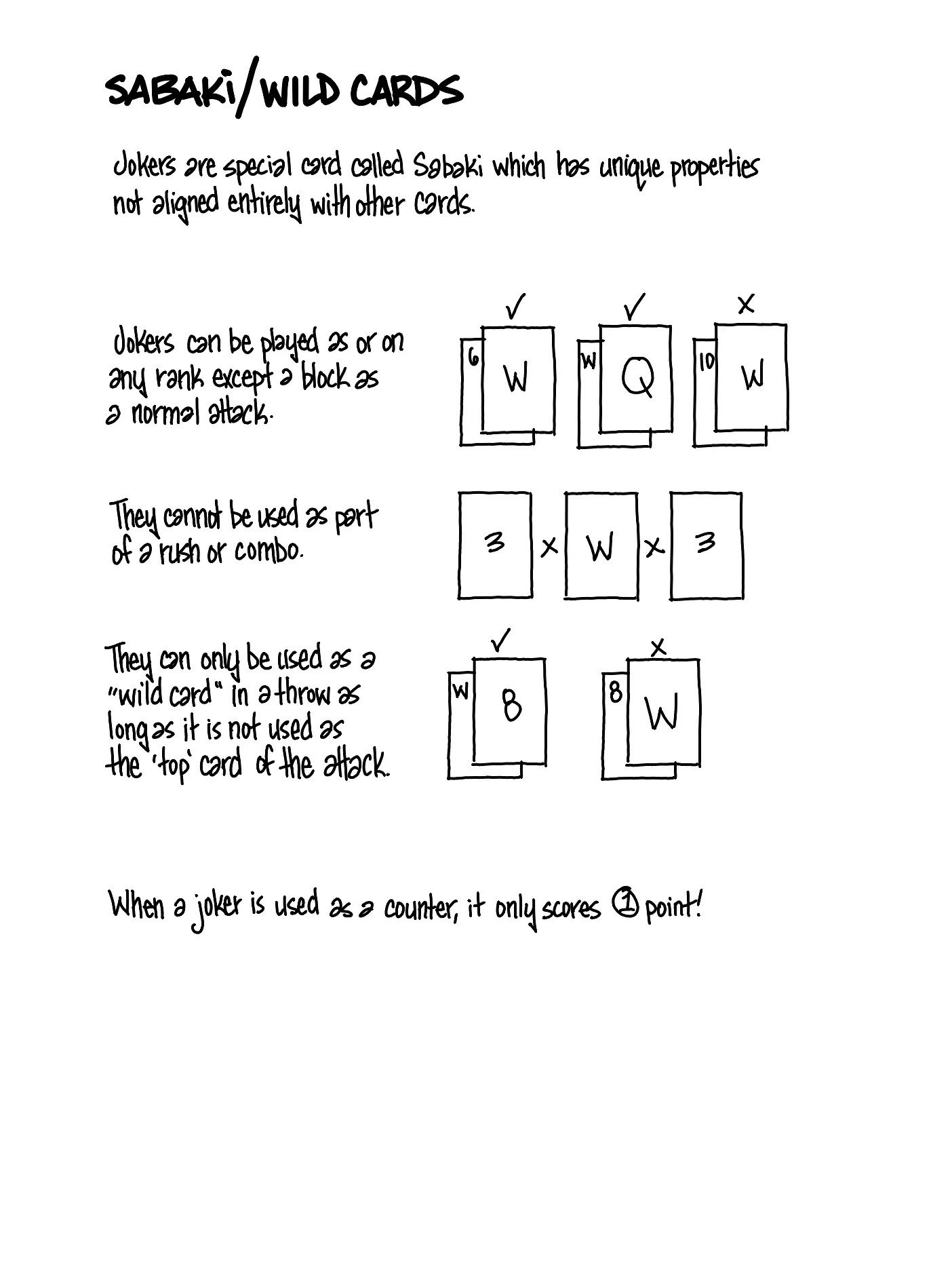 COMBAT CLUB: A Standard Playing Card Fighting Game, handwritten page 13